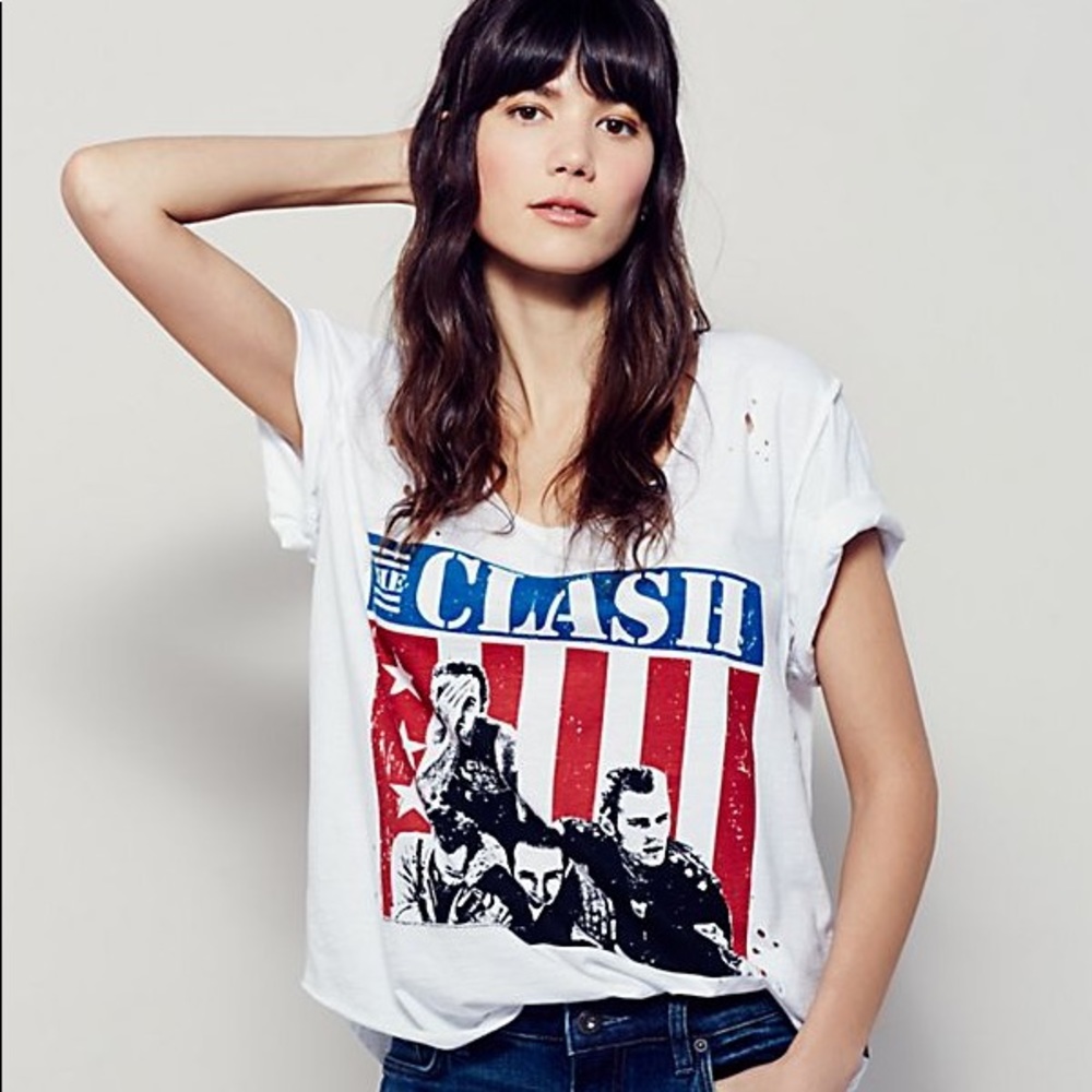 Vintage clash x free people t shirt
